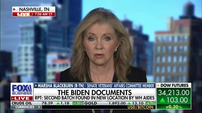 Sen. Marsha Blackburn On Biden Documents: People Are Tired Of 'Rules For Thee, But Not For Me'