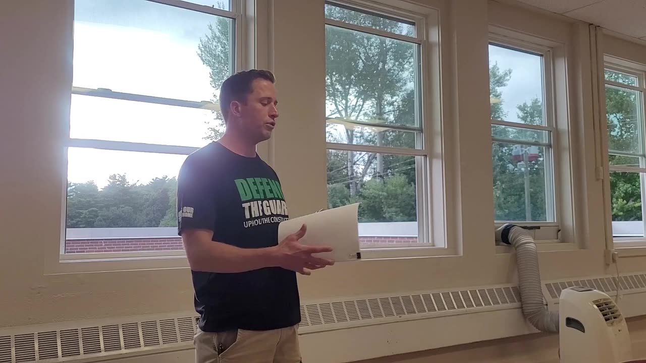 Gerhard for Sheriff speaking before Hooksett Town Committee (clip)