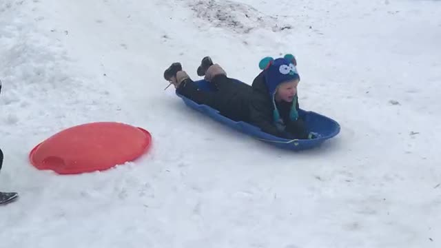 Boone sledding.