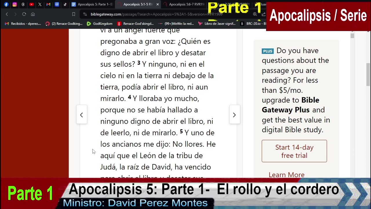 Apocalipsis 5: Parte 1- El rollo y el cordero