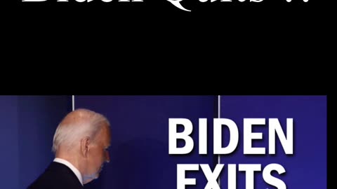 BIDEN ITS OVER ! JOE QUITS !