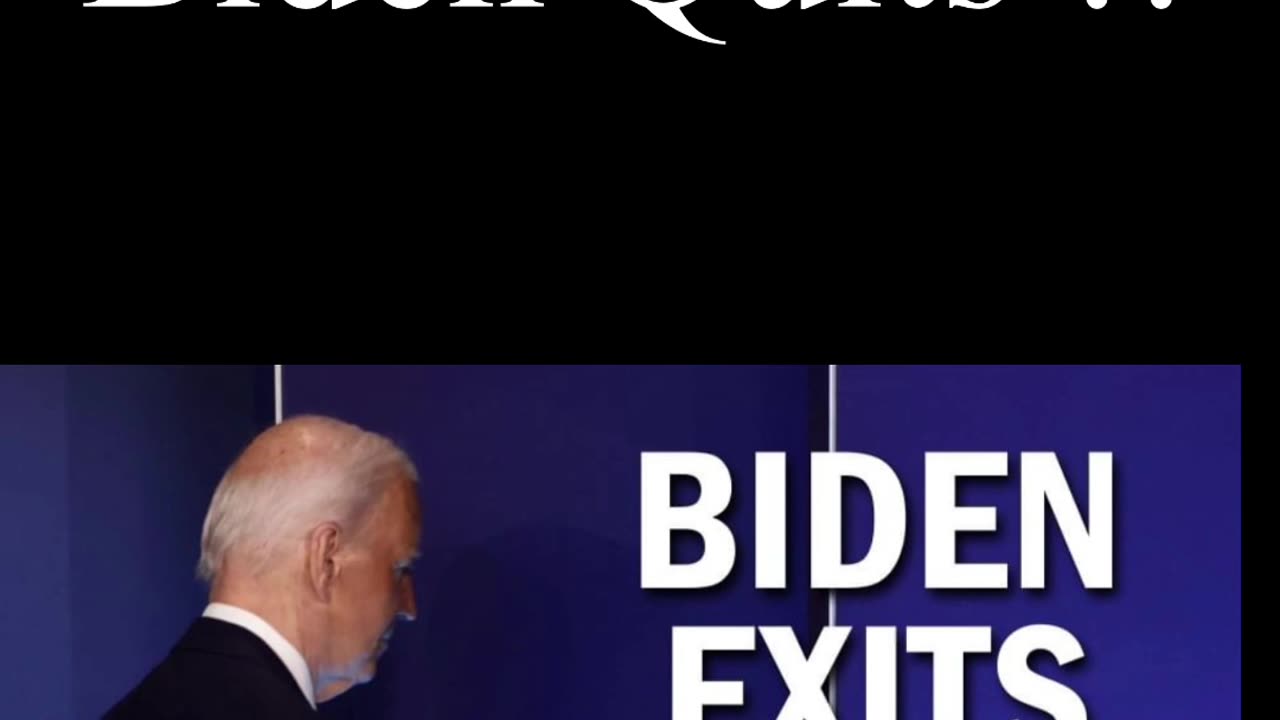 BIDEN ITS OVER ! JOE QUITS !