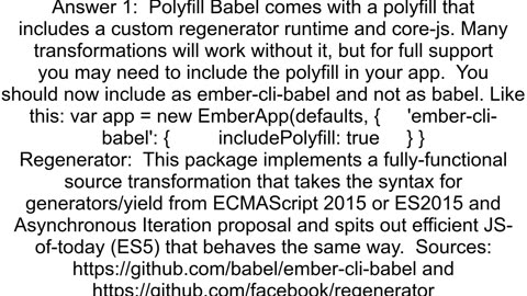 Ember gt220 getting regeneratorRuntime is not defined