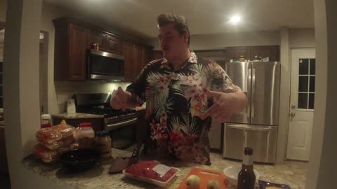 ALEX COOKS A BURGER