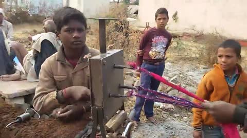 Making rope from cloth