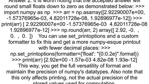 How to round a numpy array