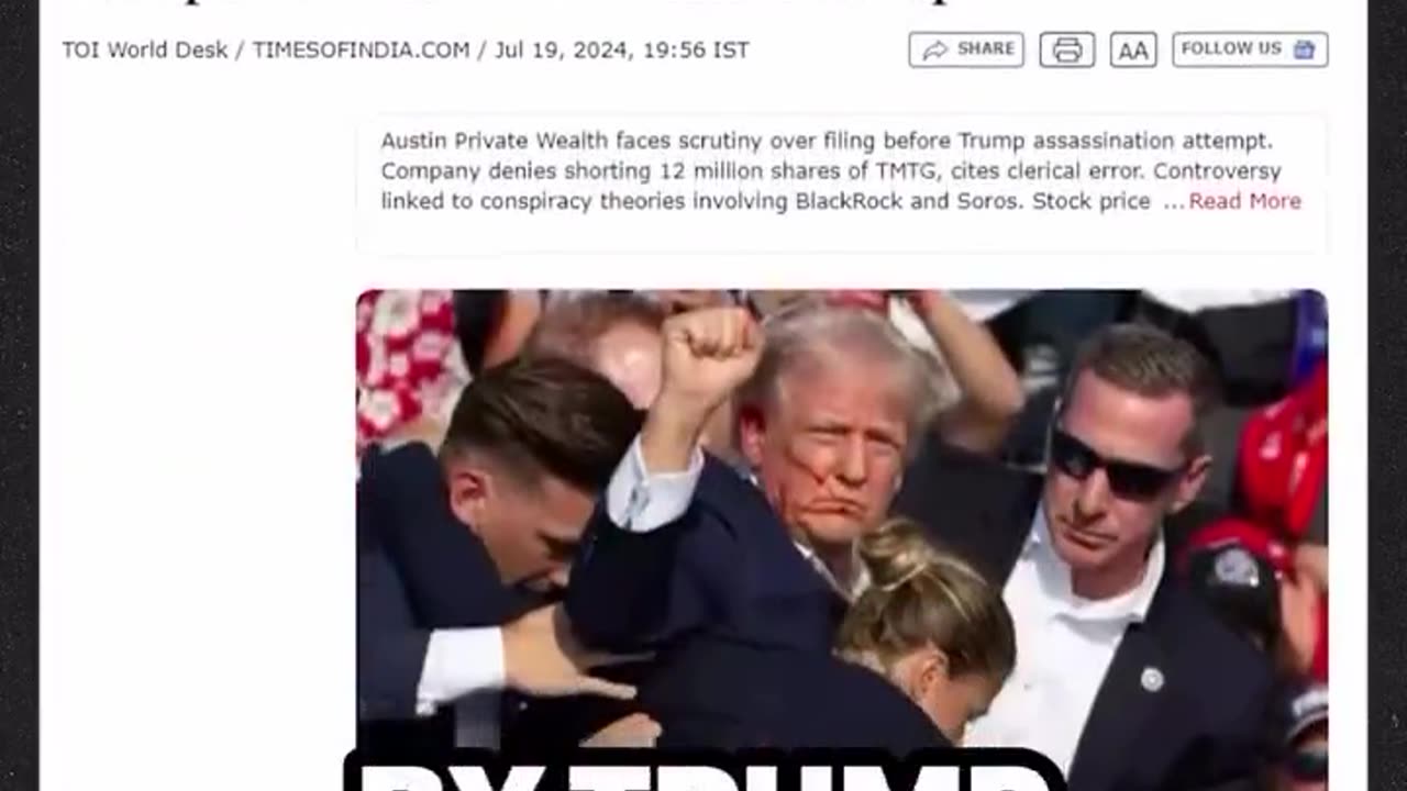 BLACKROCK BET ON TRUMPS ASSASSINATION?