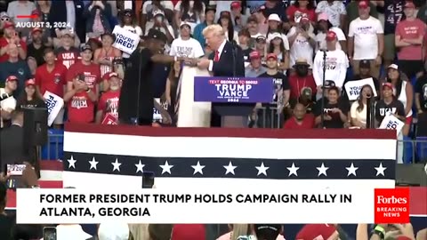 JUST IN: Trump Brings Artist 'Artlanta' On Stage To Sign Work Depicting 'Fight Fight Fight' Moment