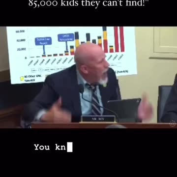 Rep. Chip Roy rages about the missing 85,000+ children