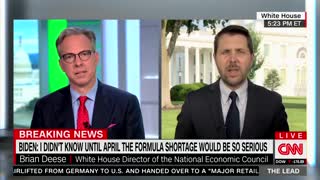 CNN's Jake Tapper Grills Brian Deese Over Baby Formula Shortage