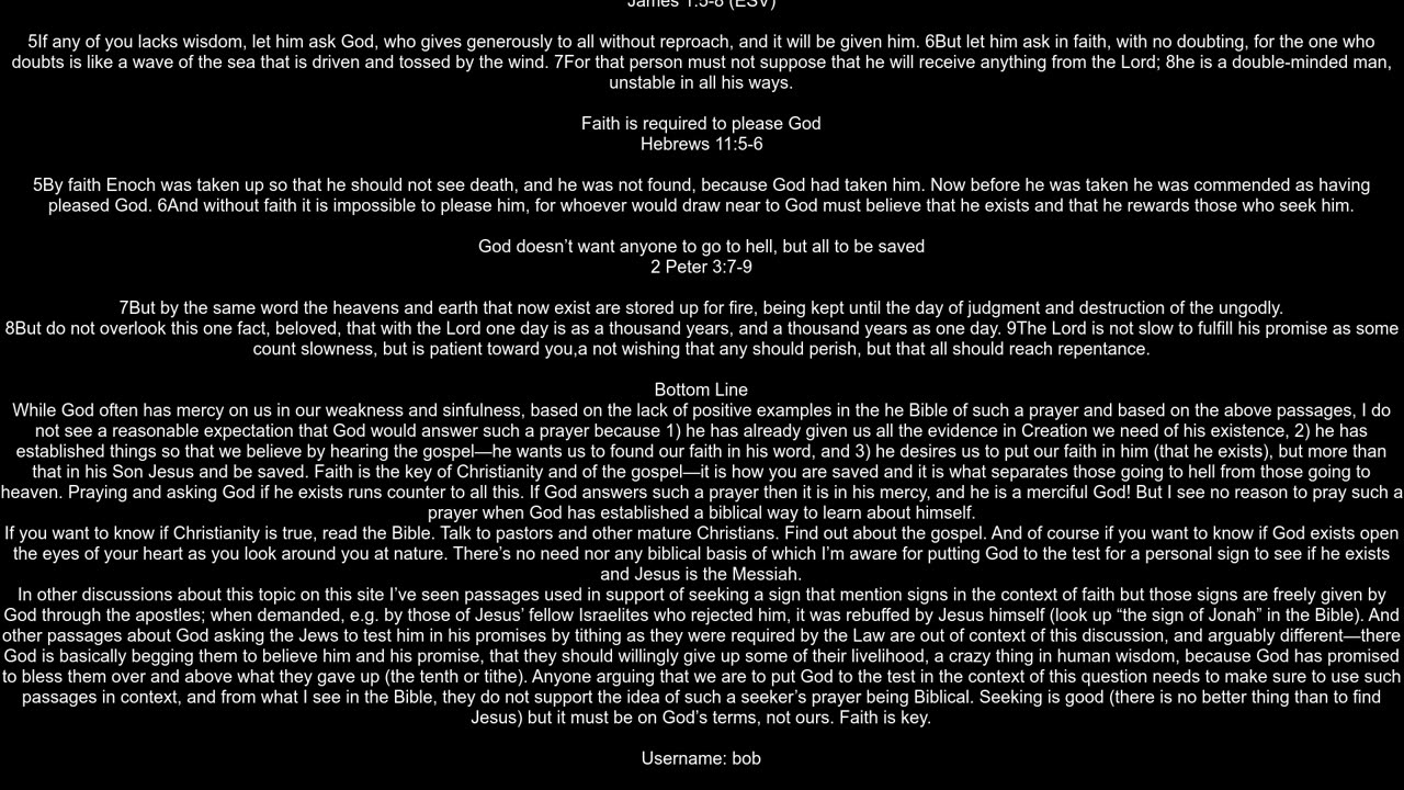 Is there scriptural support for the quotskeptic39s prayerquot as a legitimate plea that God might b