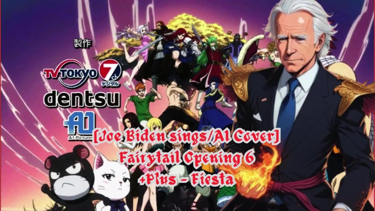 [Joe Biden sings/AI Cover] Fairy tail Opening 6 +Plus - "Fiesta"