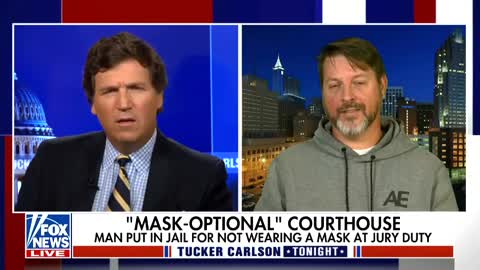 Tucker Carlson: man jailed for not wearing a mask