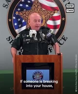 Florida has a different approach: "If someone is breaking into your house " DO THIS