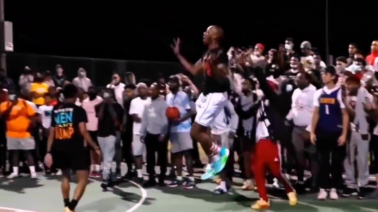 basketball court at night