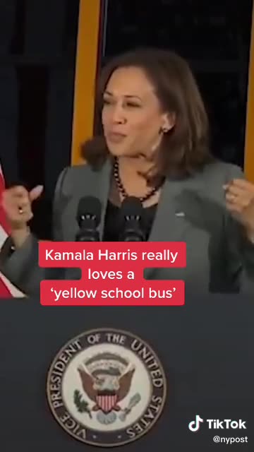 UNBELIEVABLE What?! Kamala Harris Praises Yellow School Buses in Latest Speech
