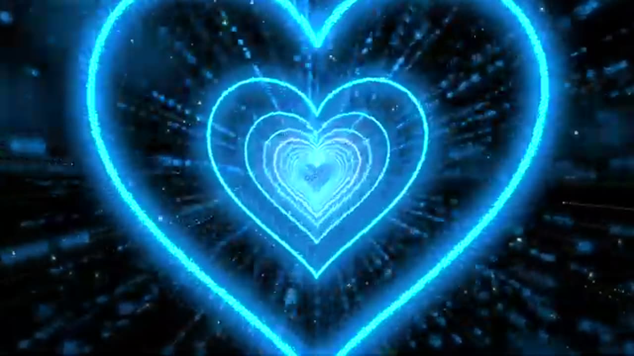 1042. Heart Background💙Love Heart Tunnel Background Video Loop Heart Wallpaper Video [4Hours]