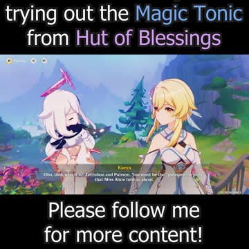 Jean and Kaeya in the Hut of Blessings