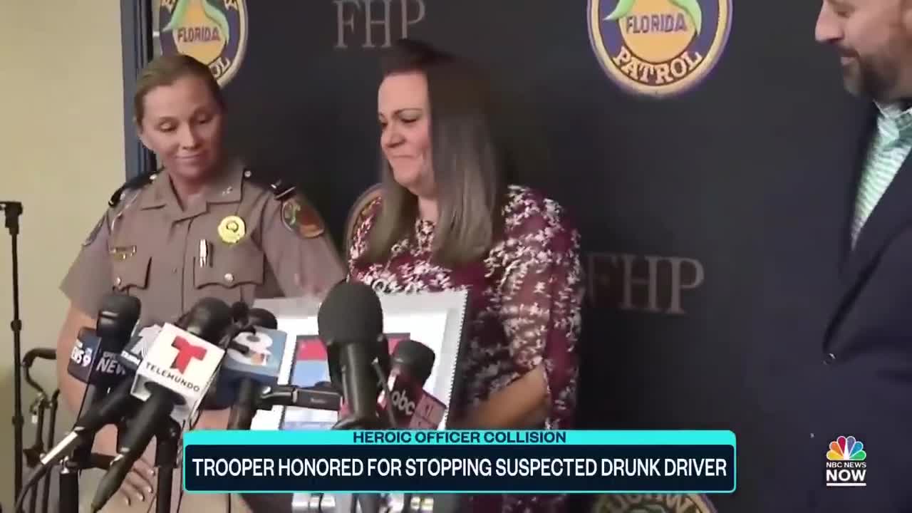 Watch_ Moment State Trooper Stops Suspected Drunk Driver With Own Vehicle