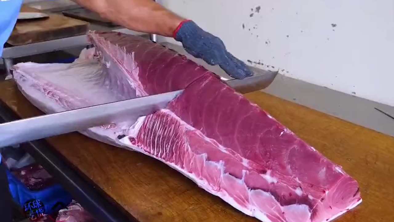 Big 😱 fish cut into small pieces