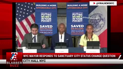 NYC Mayor Responds To Sanctuary City Status Change Question