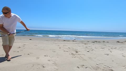 Stick skills at the beach