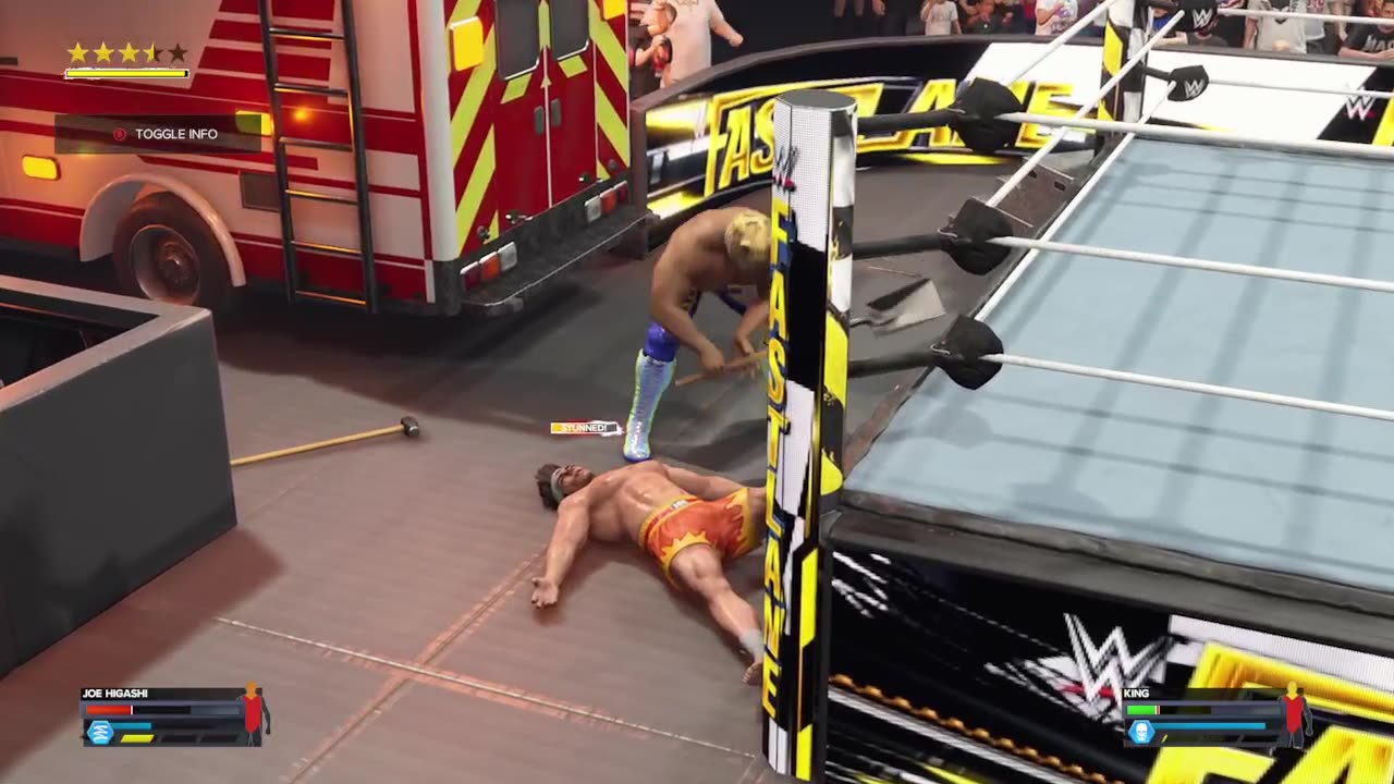 WWE 2K24 - Higashi VS King Ambulance Match