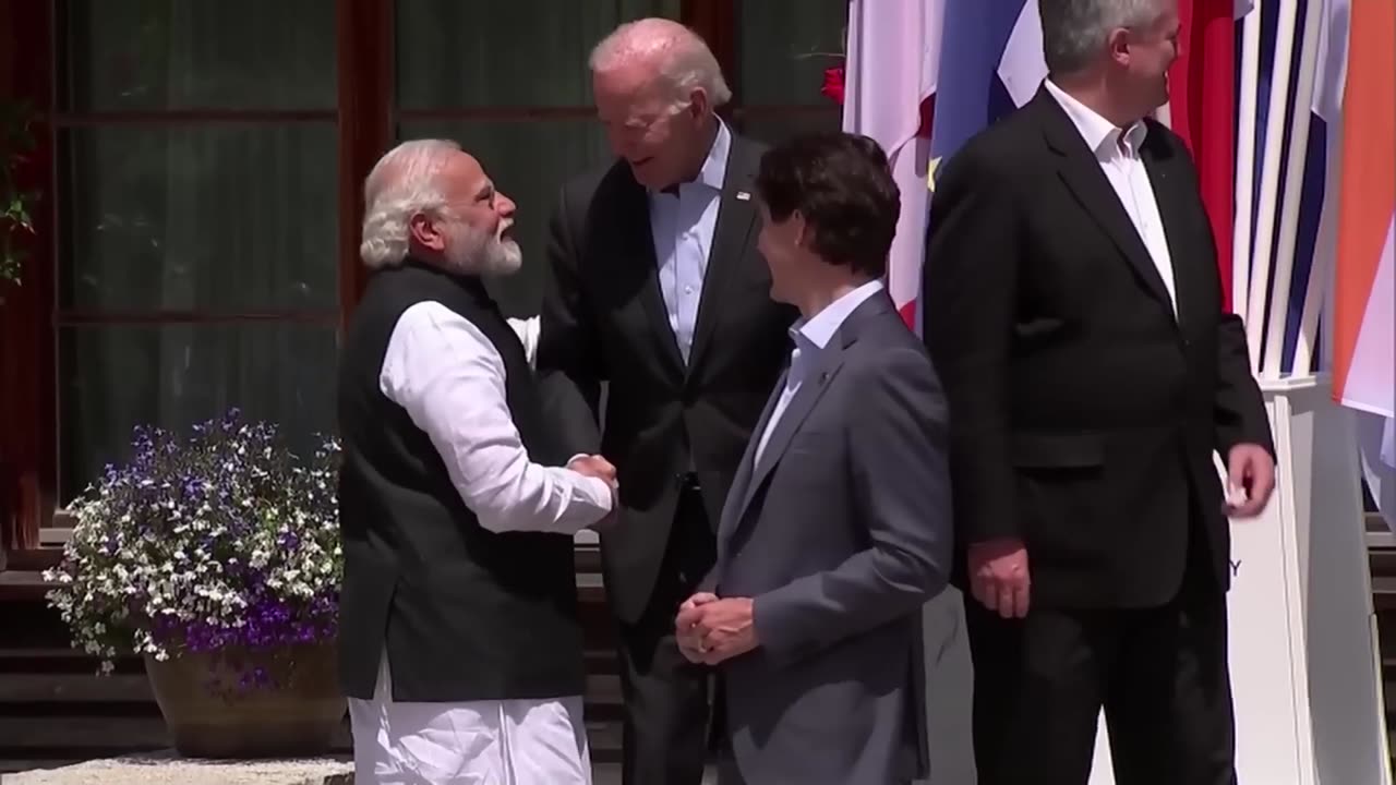 PM Modi with US President Joe Biden and PM Trudeau of Canada at G7 Summit in Germany