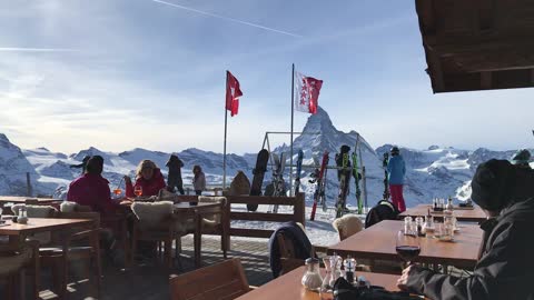 Taking a lunch break on top of Rothorn