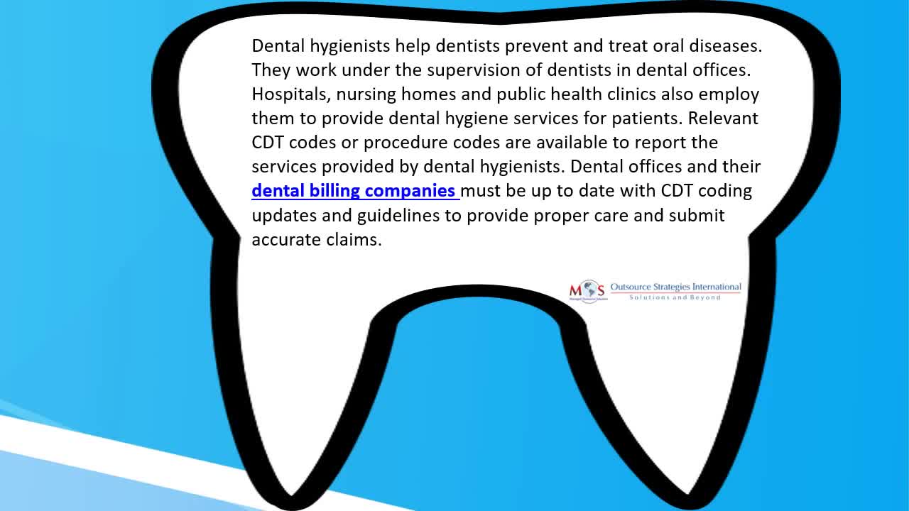 CDT Codes for Dental Hygiene Services