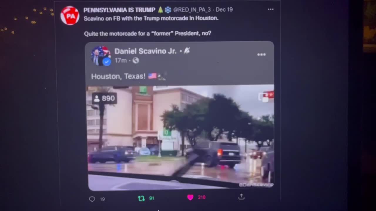 President Trump motorcade in Houston