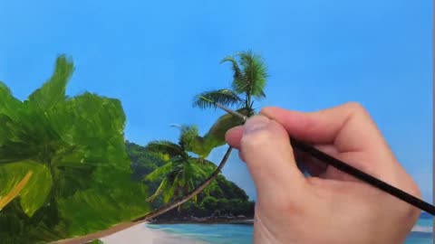 Painting a Tropical Beach Time Lapse