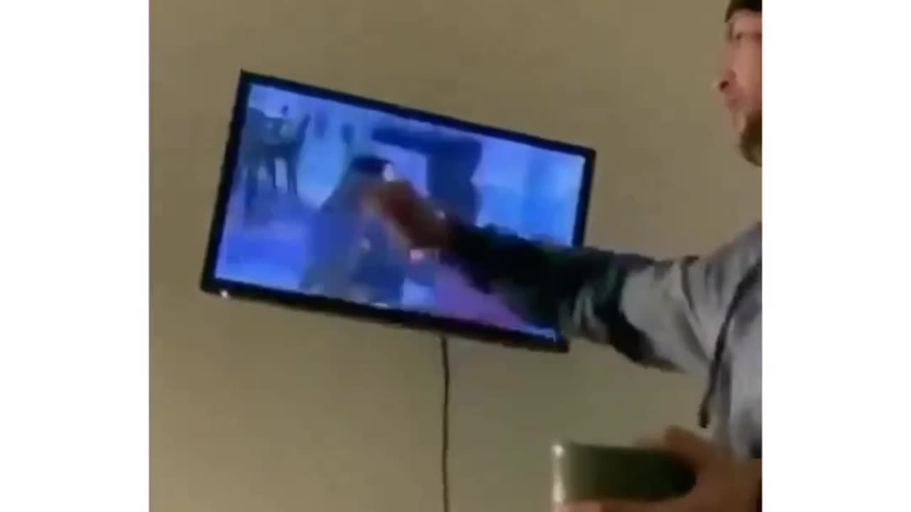 Bro tried to destroy tv but ends up fixing it😂😂