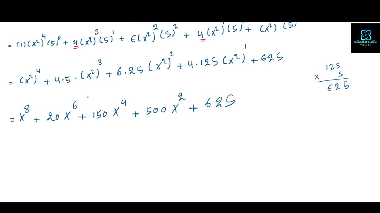 Binomisk Utveckling: Part 1: Exempel 6