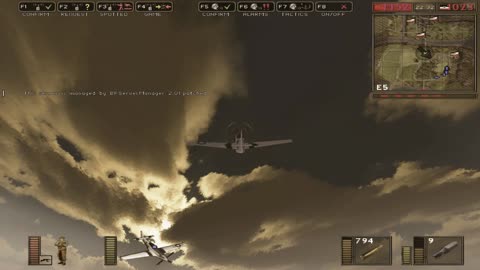 Battlefield 1942 pilot Private 1st Class Agat Gatl flyin' around Caen with Canadian Tennessee