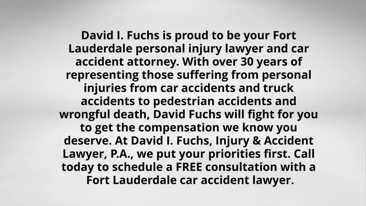 Fort Lauderdale personal injury lawyer