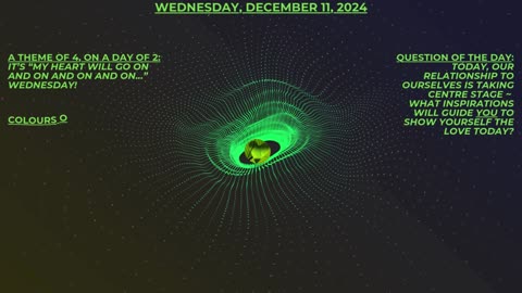 My Heart Will Go On and On and On and On... ~ Numerology Energies for Wednesday, December 11, 2024