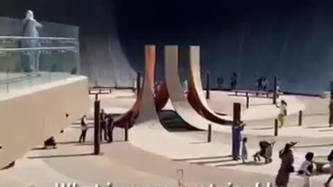 Dubai 2020 expo the special water fall feature