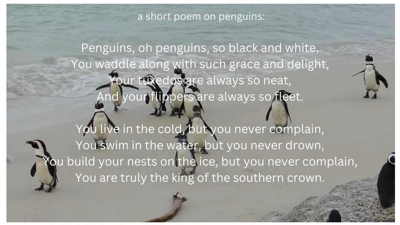 poem on penguins