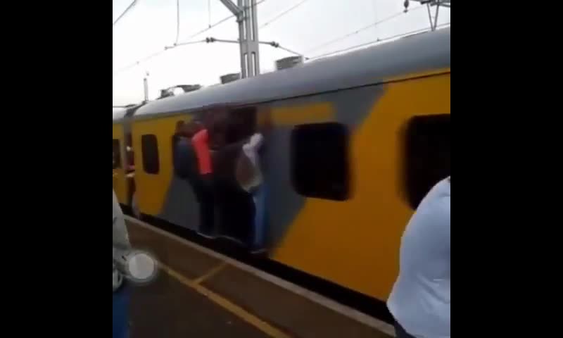 Nasty slap while waiting for the train