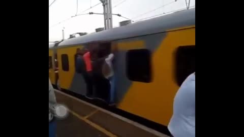 Nasty slap while waiting for the train