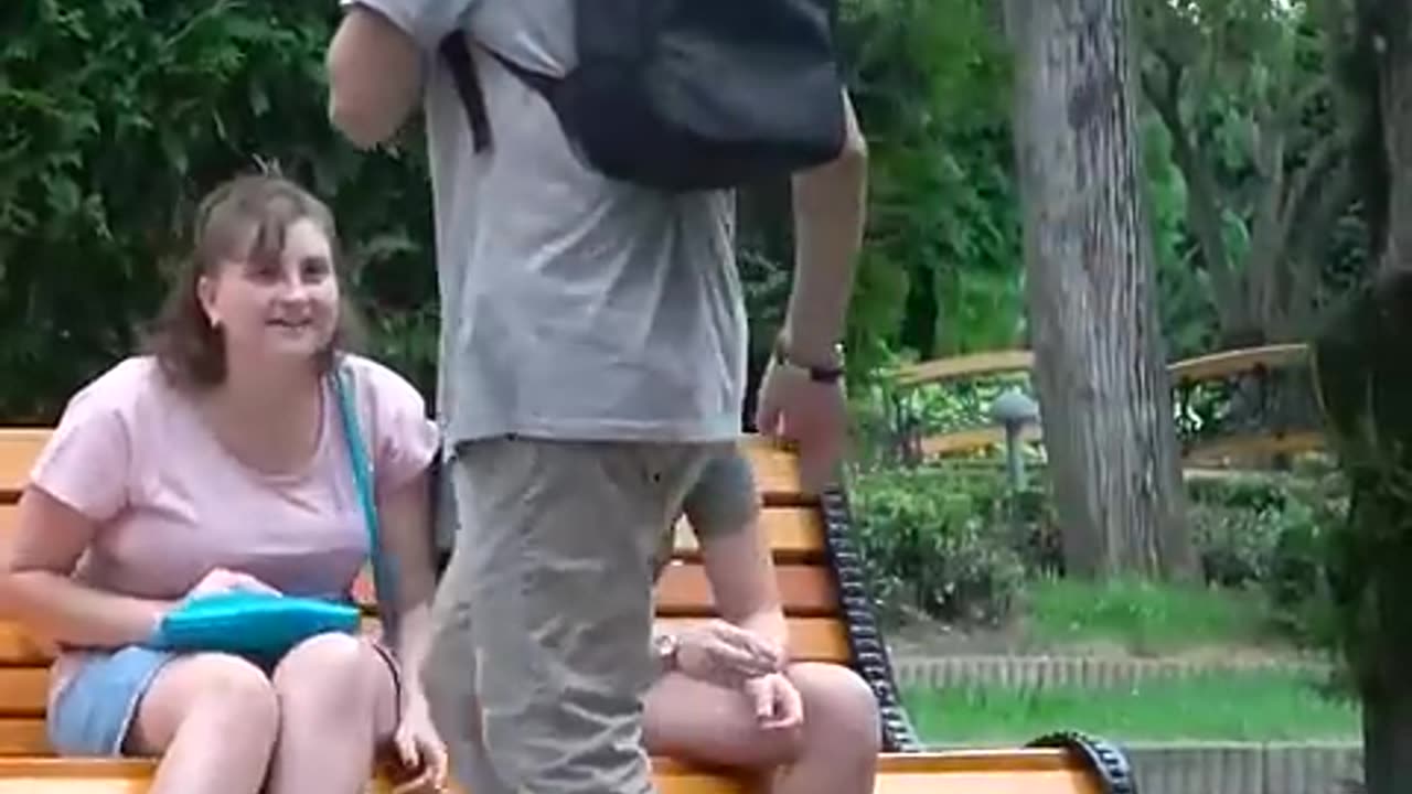 Invisible rope prank