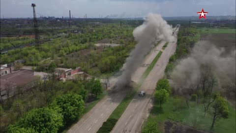 Ukraine War - Demining the road at Mangush