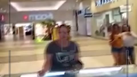 Stubborn Mall Karen CAUSES A SCENE over employee asking her not to lean where he's cleaning