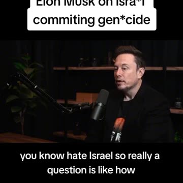 Elon Musk on Palestinian Genocide