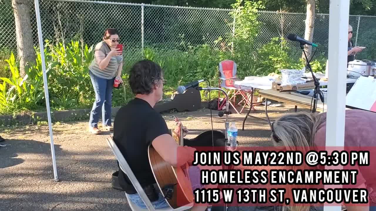 Church at the homeless encampment