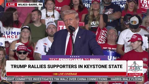 FULL SPEECH: President Trump to Hold a Rally in Wilkes-Barre, PA - 8/17/24