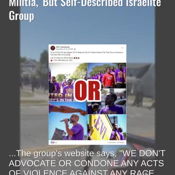 Fact Check: Springfield, Ohio Video Does NOT Show Haitian Militia -- Self-Described Israelite Group