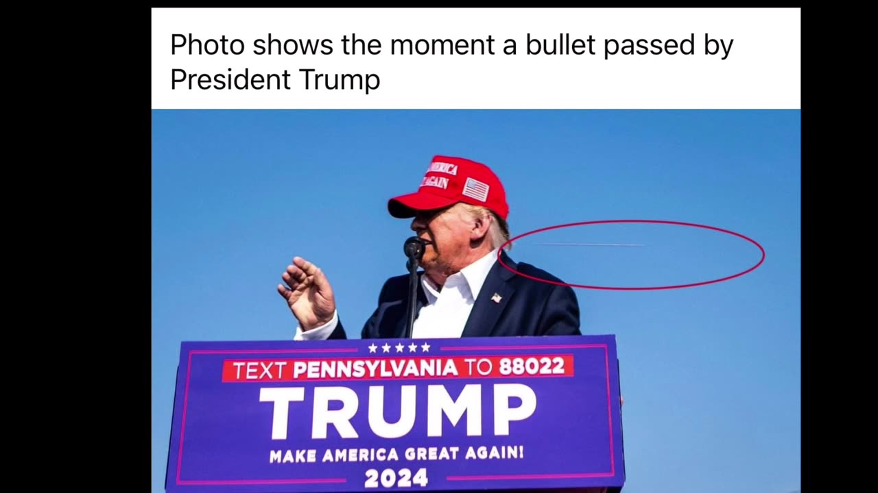 Bullet grazing Trumps Head at PA Rally ! Assassin Dead