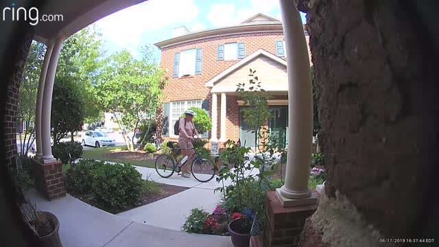 Streamlined Cyclist Returns from a Ride